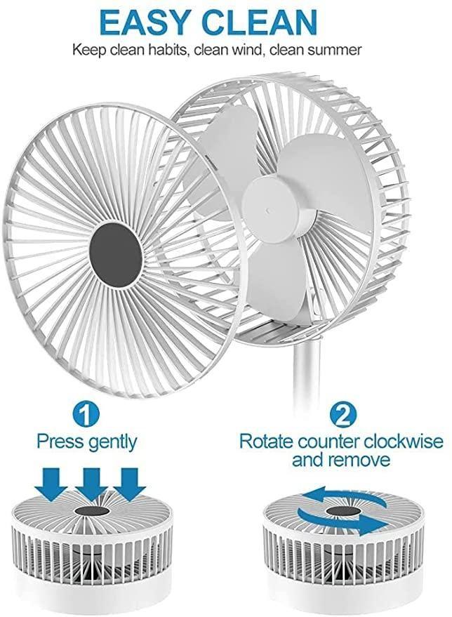 Portable Mini Rechargeable Fan – USB Table Fan for Desk, Home, Travel & Power Cuts