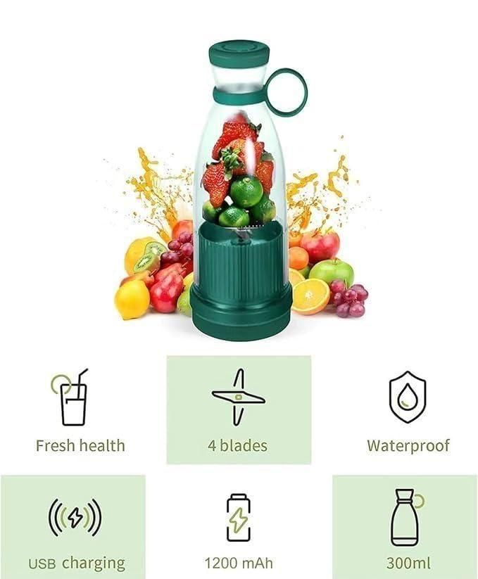 Portable Mini Juice Blender – USB Rechargeable Personal Mixer for Smoothies, Shakes & Fruits