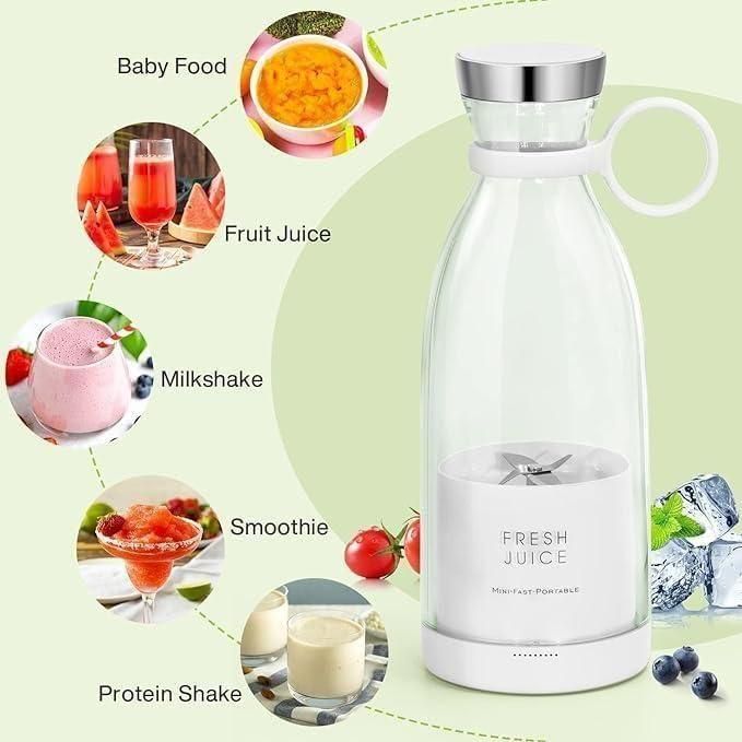 Portable Mini Juice Blender – USB Rechargeable Personal Mixer for Smoothies, Shakes & Fruits