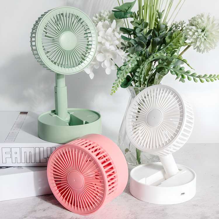 Portable Mini Rechargeable Fan – USB Table Fan for Desk, Home, Travel & Power Cuts