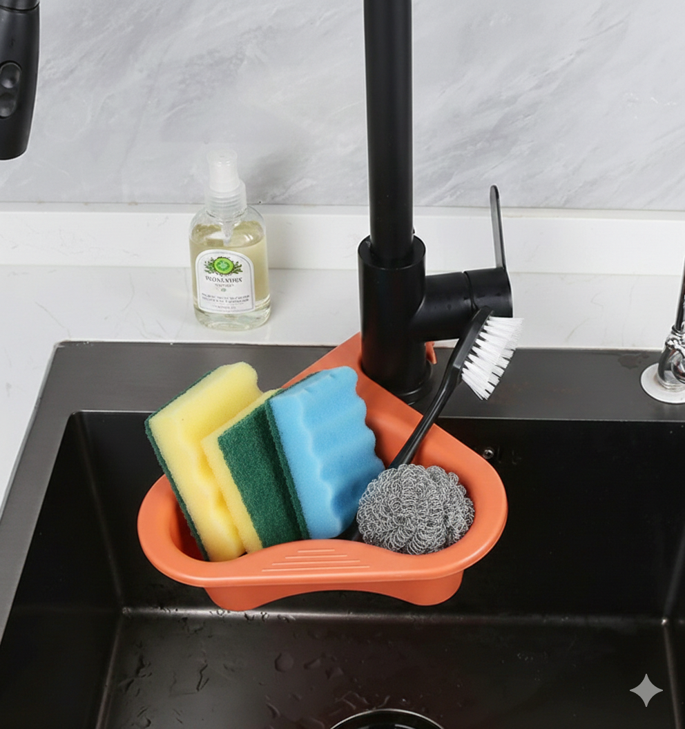 Kitchen Sink Organizer (Pack of 2) – Space-Saving Rack for Sponge, Soap & Sink Storage